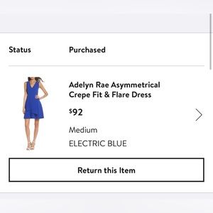 Adelyn Rae royal blue A-line dress